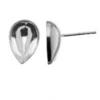 Earring post - base for Swarovski, AG 925 silver